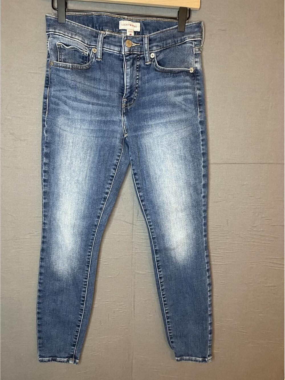 Lucky Brand Ava Mid Rise Skinny Jeans 6/28 Medium Wash Stretch Denim Lucky You